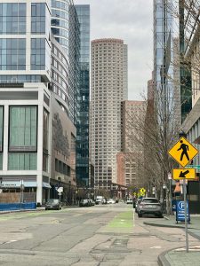 Boston Cityscape in Harsh Winter Weather
